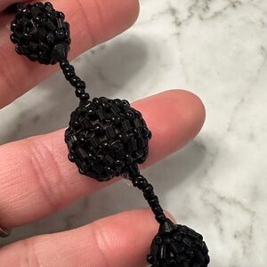 Elegant Black Beaded Necklace